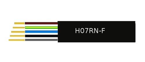 Gummischlauchleitung H07RN-F 5x2,5mm² / 1 Meter / 3,45€/mtr Schnittlänge