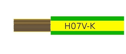 Verdrahtungsleitung PVC-Aderleitung H07V-K 1,5mm² Grün Gelb  - 100 Meter / 0,32€/Meter