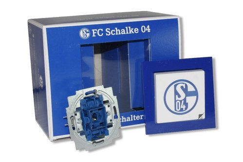 Lichtschalter im Design von Schalke 04 - Busch Jaeger