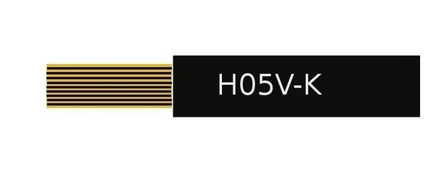 Verdrahtungsleitung PVC-Aderleitung H05V-K 0,75mm² schwarz  - 100 Meter / 0,14 €/Meter
