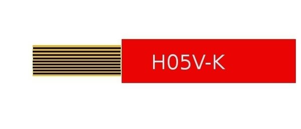Verdrahtungsleitung PVC-Aderleitung H05V-K 0,75mm² rot  - 100 Meter / 0,14 €/Meter