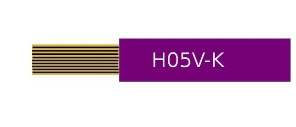 Verdrahtungsleitung PVC-Aderleitung H05V-K 1mm² violett  - 100 Meter / 0,18€/Meter