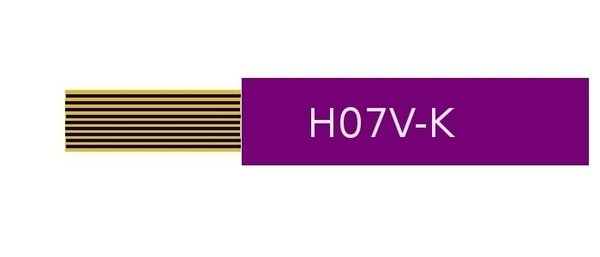 Verdrahtungsleitung PVC-Aderleitung H07V-K 1,5mm² violett  - 100 Meter / 0,32€/Meter