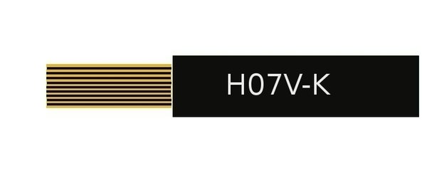 Verdrahtungsleitung PVC-Aderleitung H07V-K 10mm² schwarz  - 1 Meter