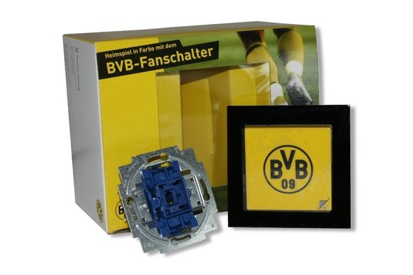 Lichtschalter im Design von Borussia Dortmund - Busch Jaeger