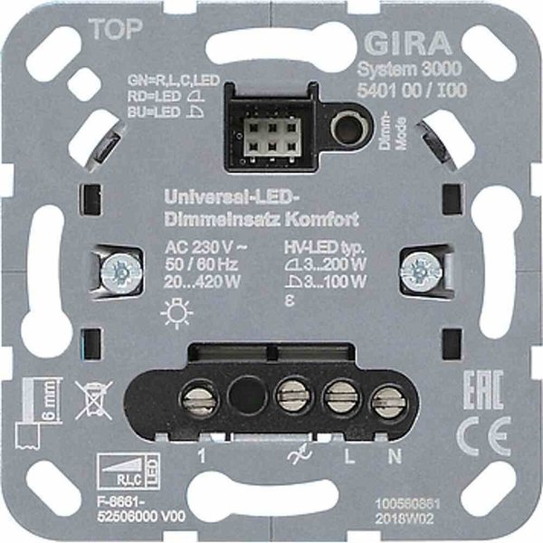 GIRA Tastdimmer System 3000 3 - 420W LED 540100